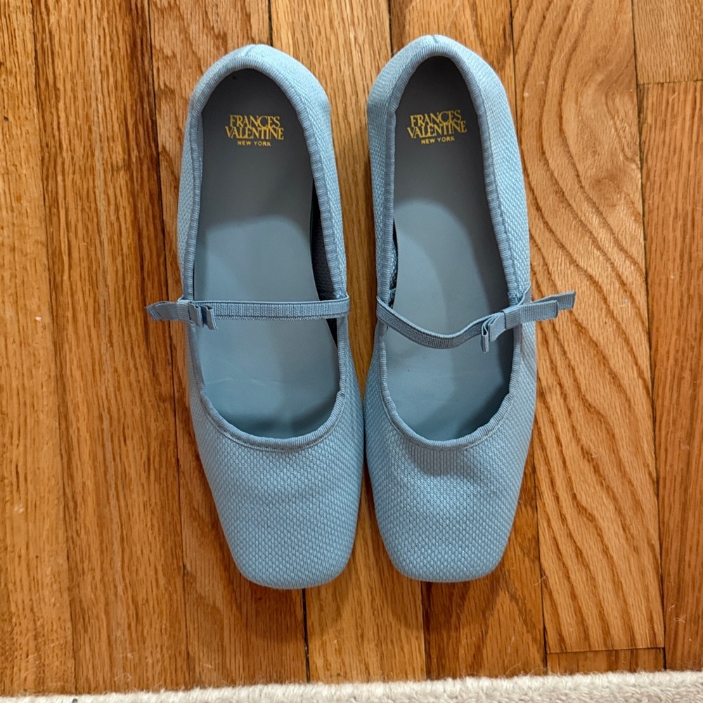 Frances Valentine Sky Blue Mary Jane Flats